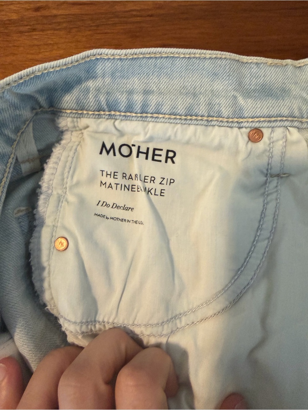 MOTHER The Rambler Light Wash Straight Leg Jeans - Picture 3 of 5
